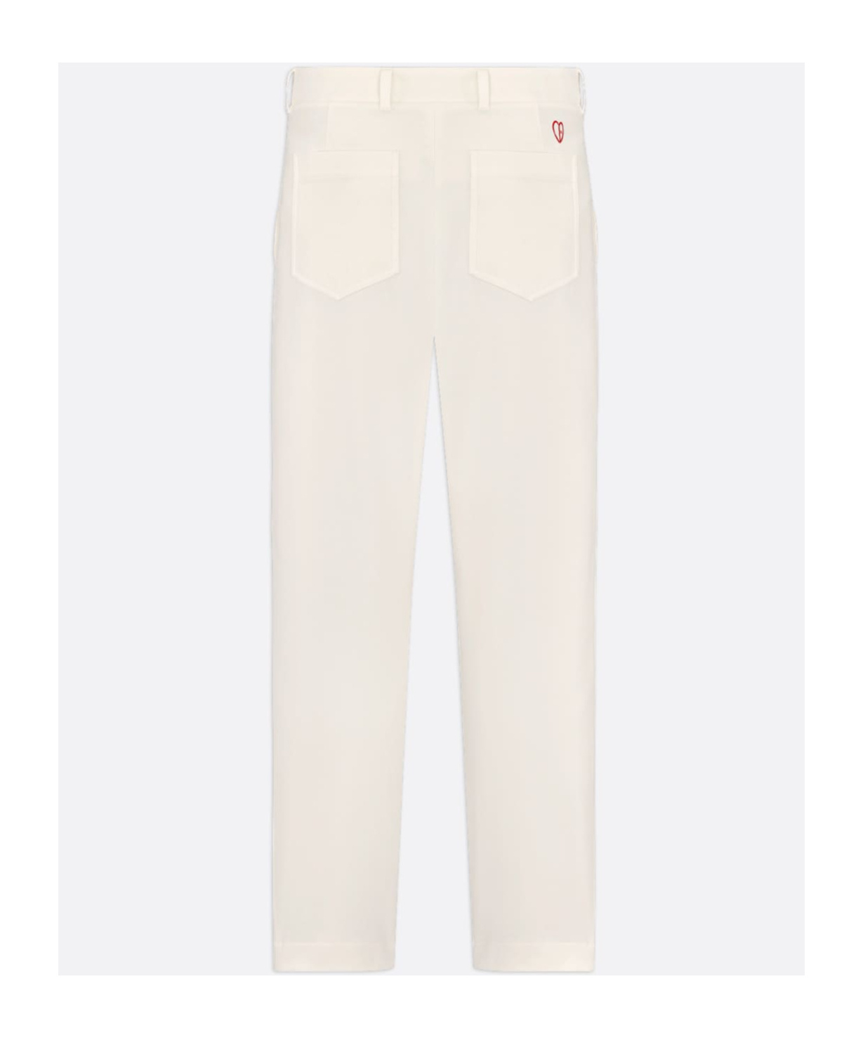 Dior Logo Casual Pants In White