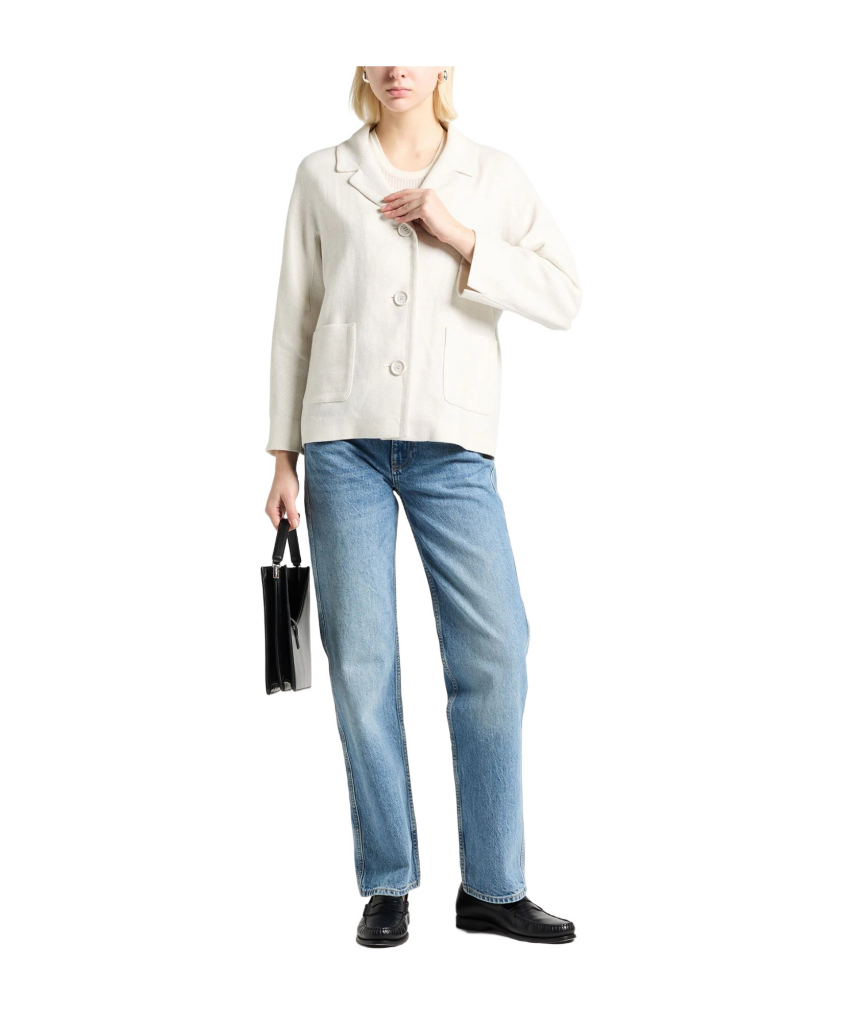 Max Mara Single-breasted Blazers In White