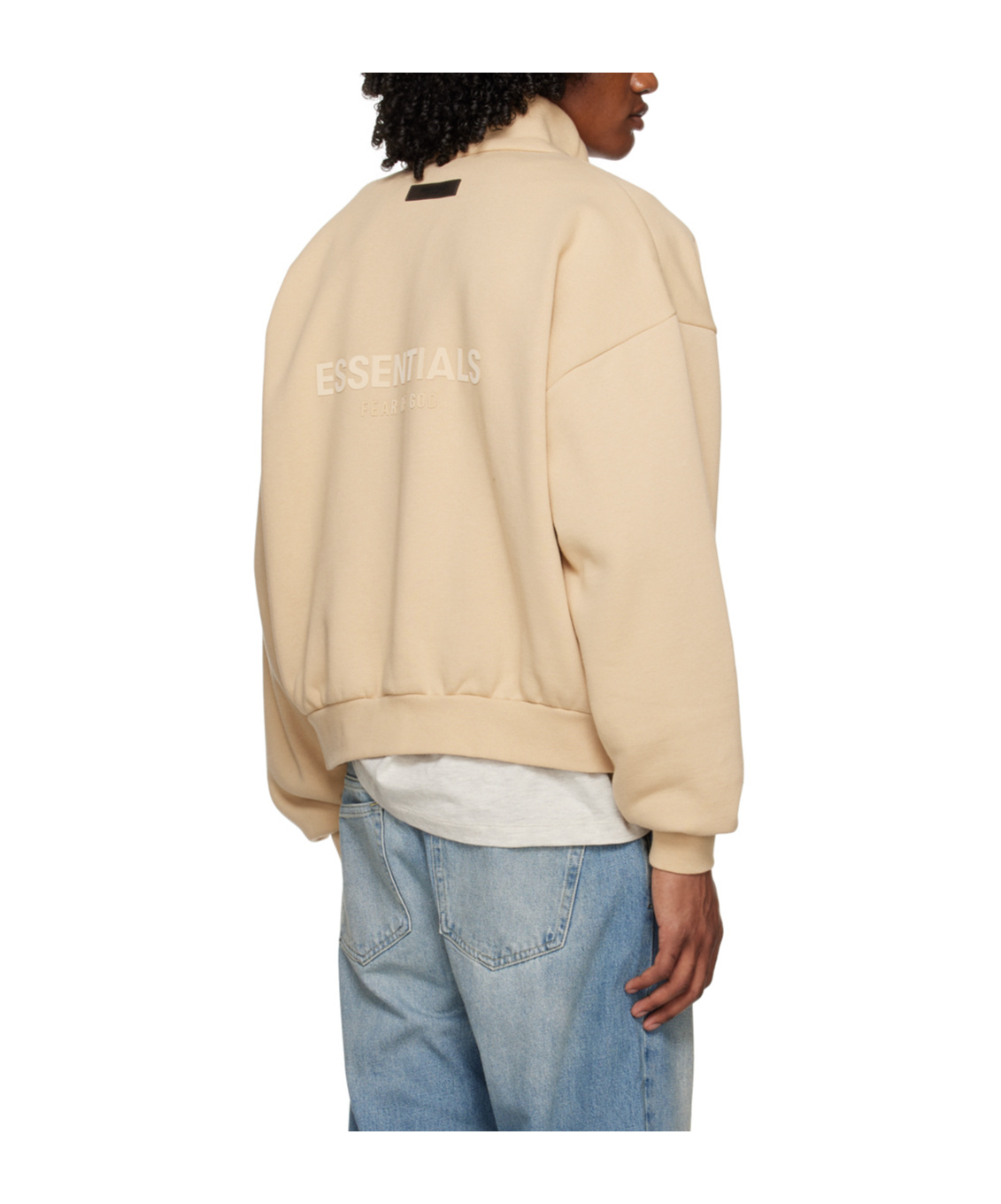 Essentials Fullzip Cotton-blend Jacket In Brown