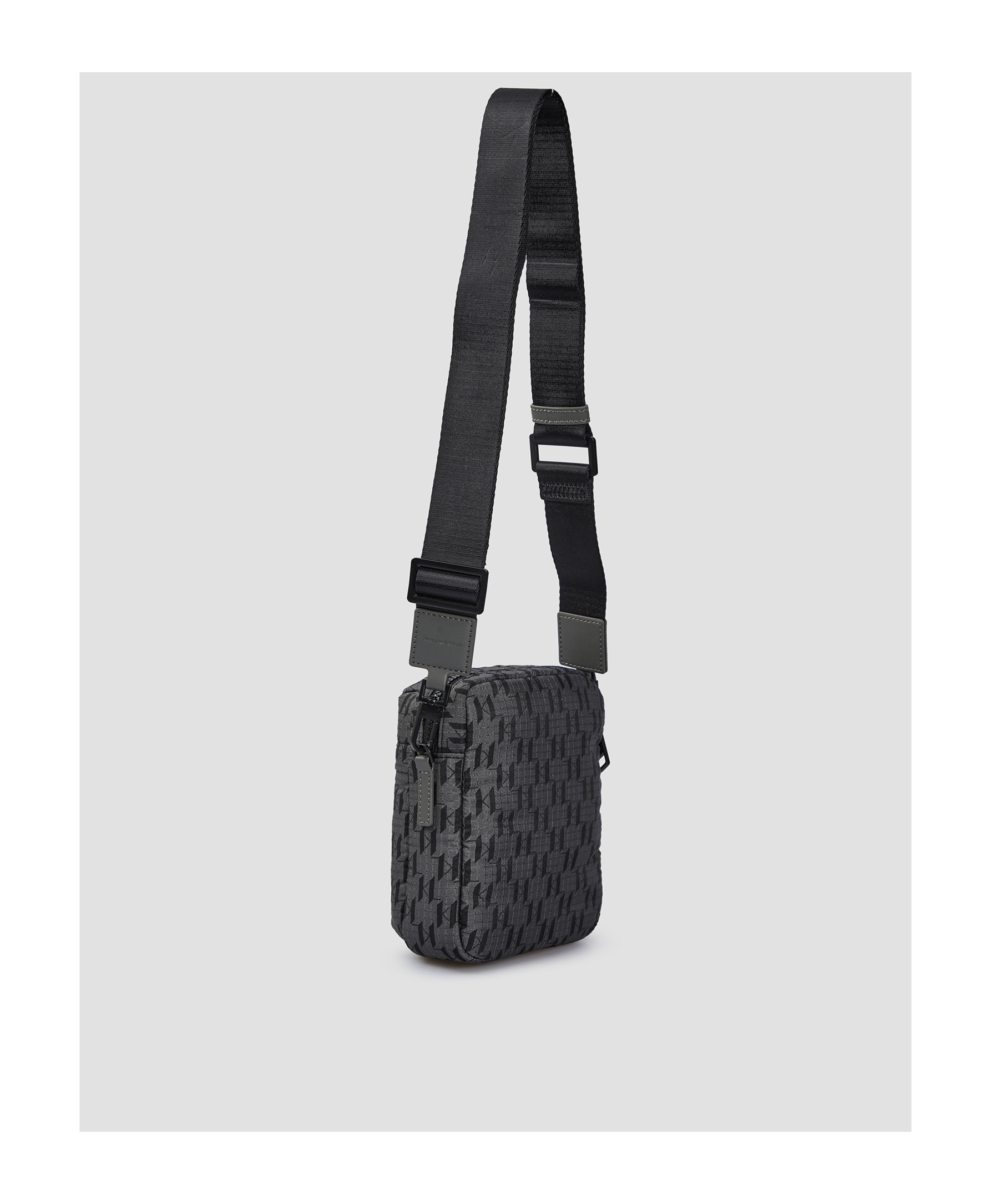Karl Lagerfeld Zippered Shoulder Bag In Black