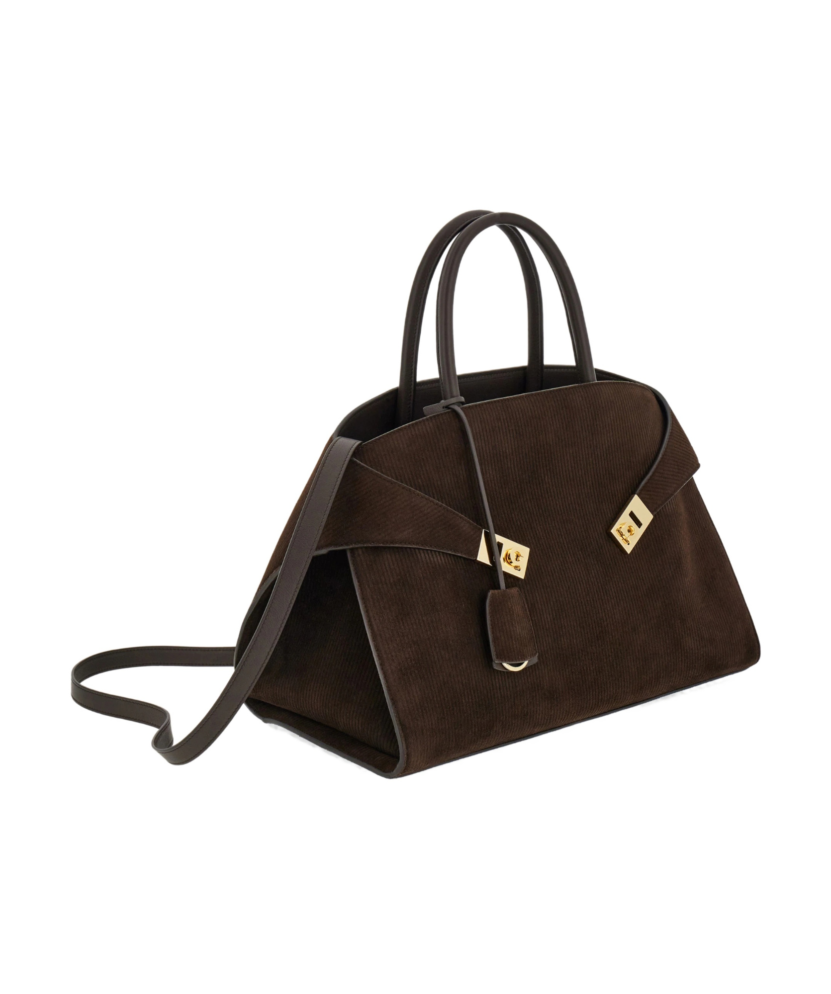 Ferragamo Hug L Soft Tote Bag In Burgundy