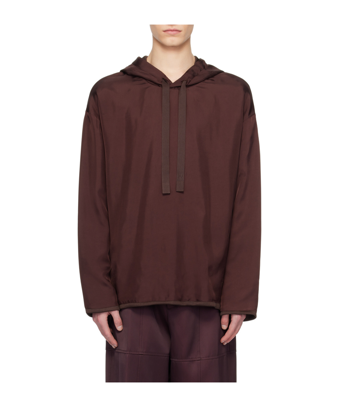 Jil Sander Pull Rope Hooded Sweater In Red