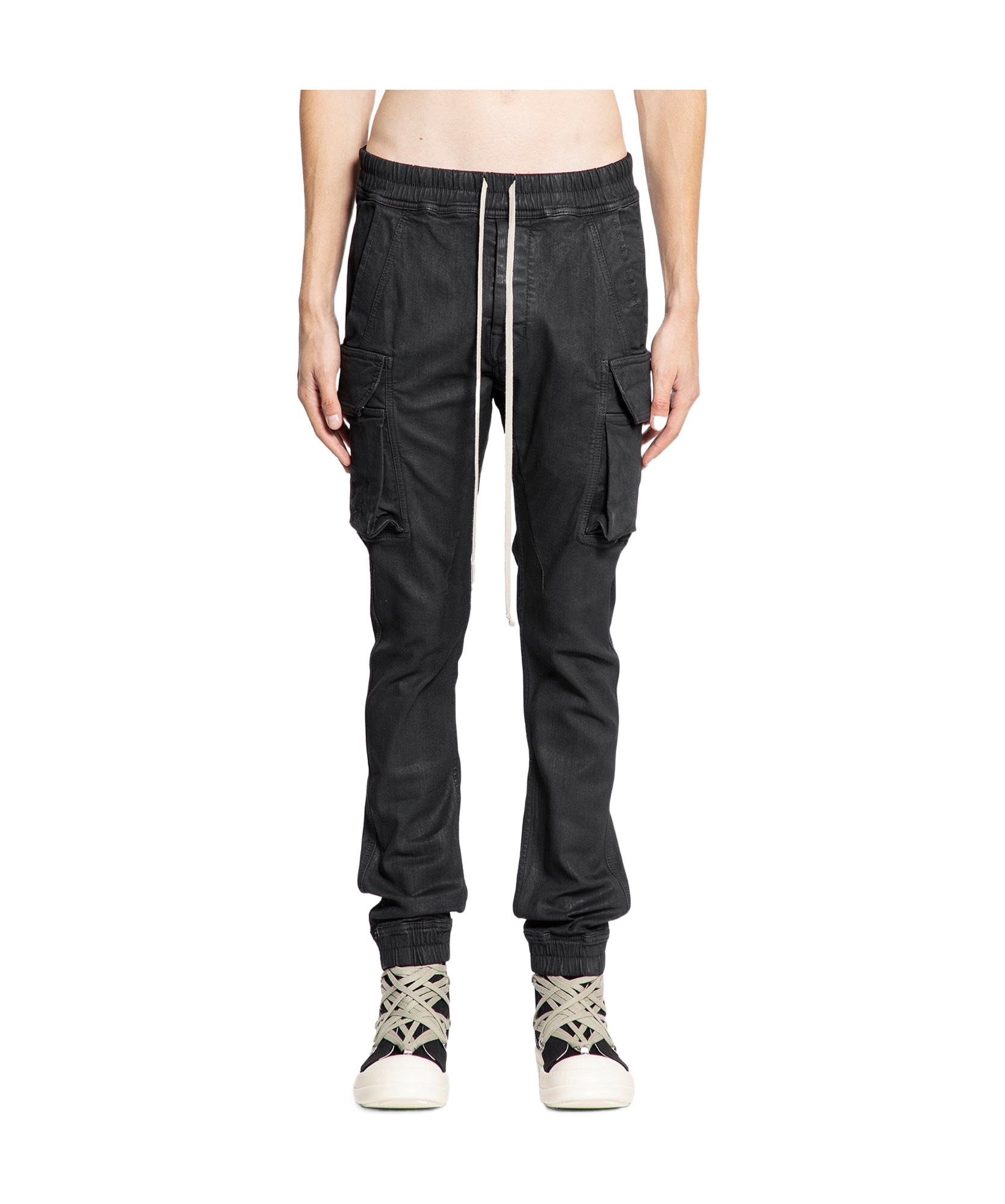 Rick Owens Drkshdw Elastic Waist Casual Pants In Black