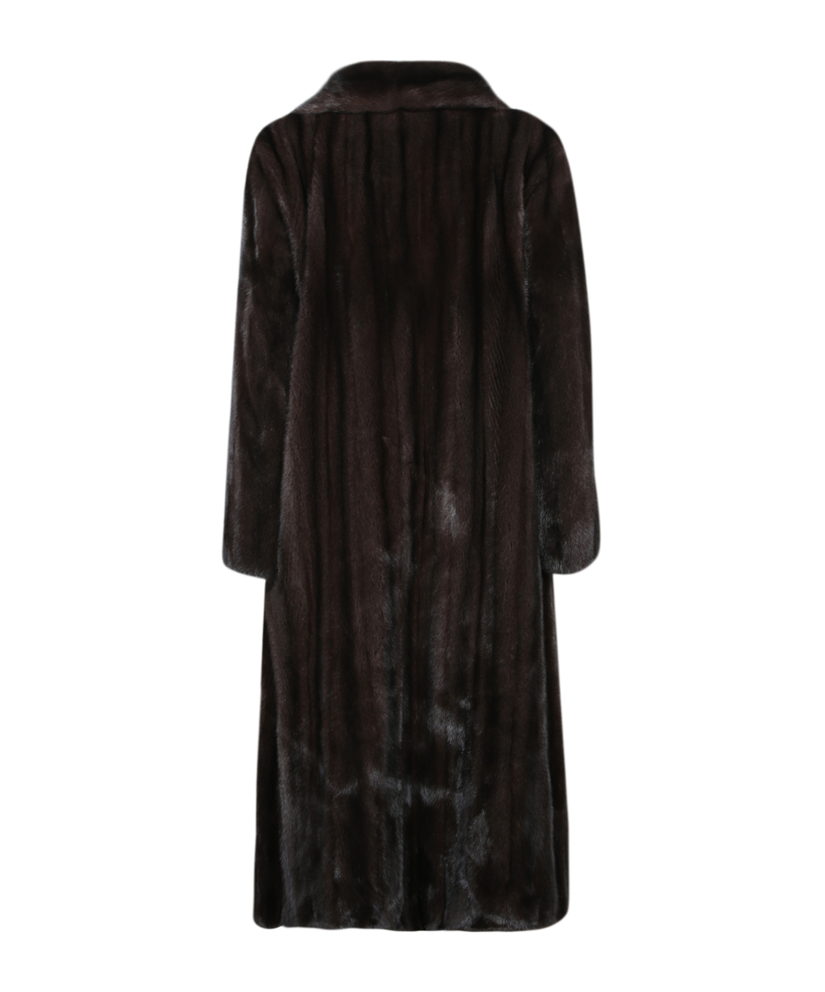 Yves Salomon Long-sleeved Fur Coat In Brown