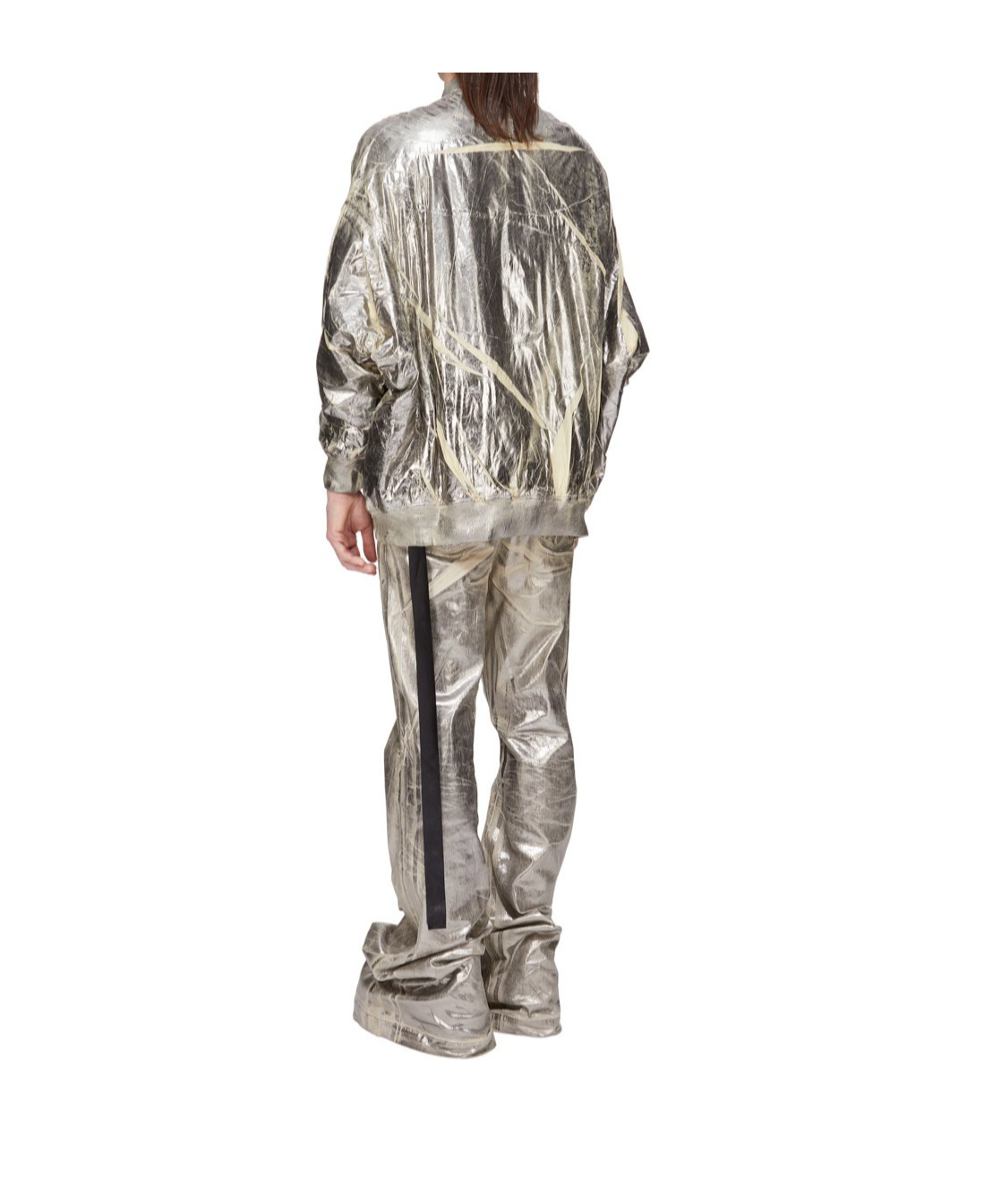 Rick Owens Drkshdw Long-sleeved Casual Jacket In Silver