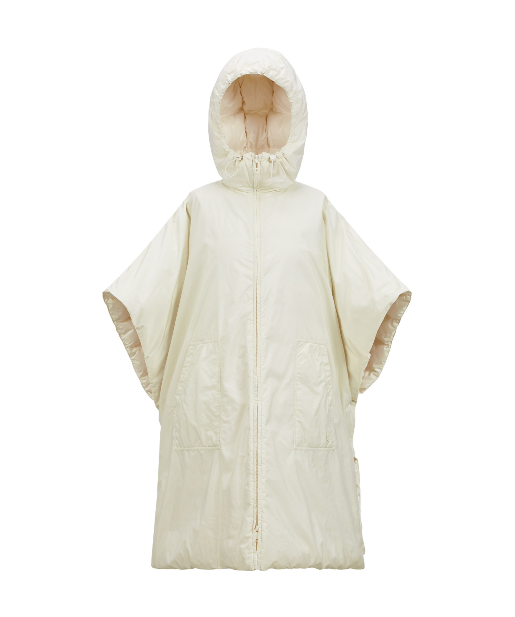 Moncler Hooded And Padded Cape In White