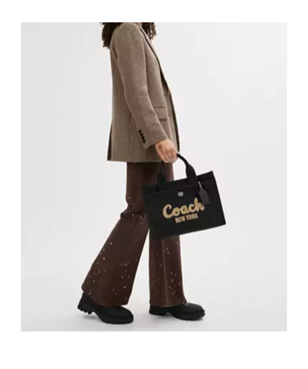 Coach Borsa Shopping Cargo 20 In Tela Nera Donna In Black