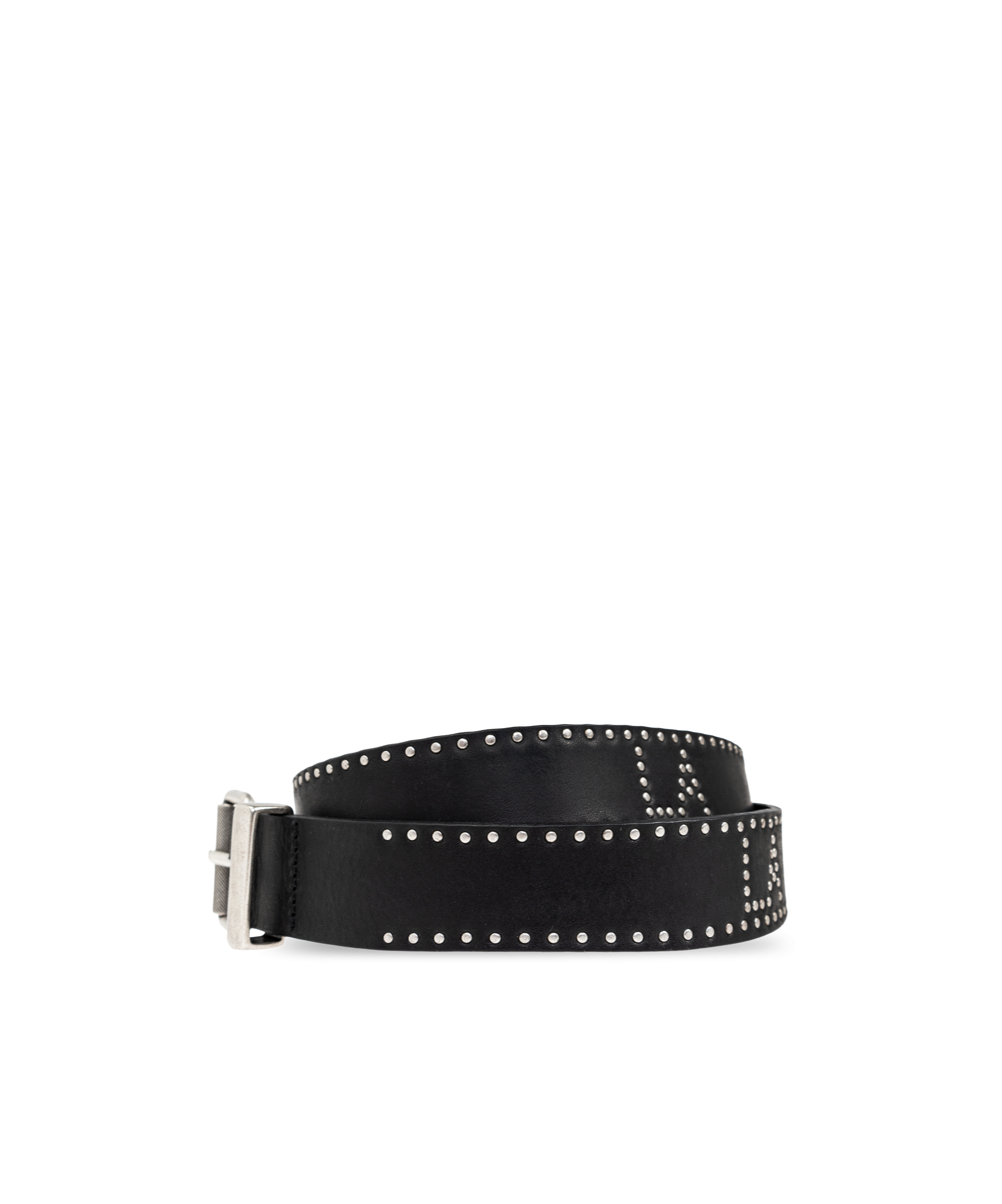 Palm Angels Stud-embellished Leather Belt In Black
