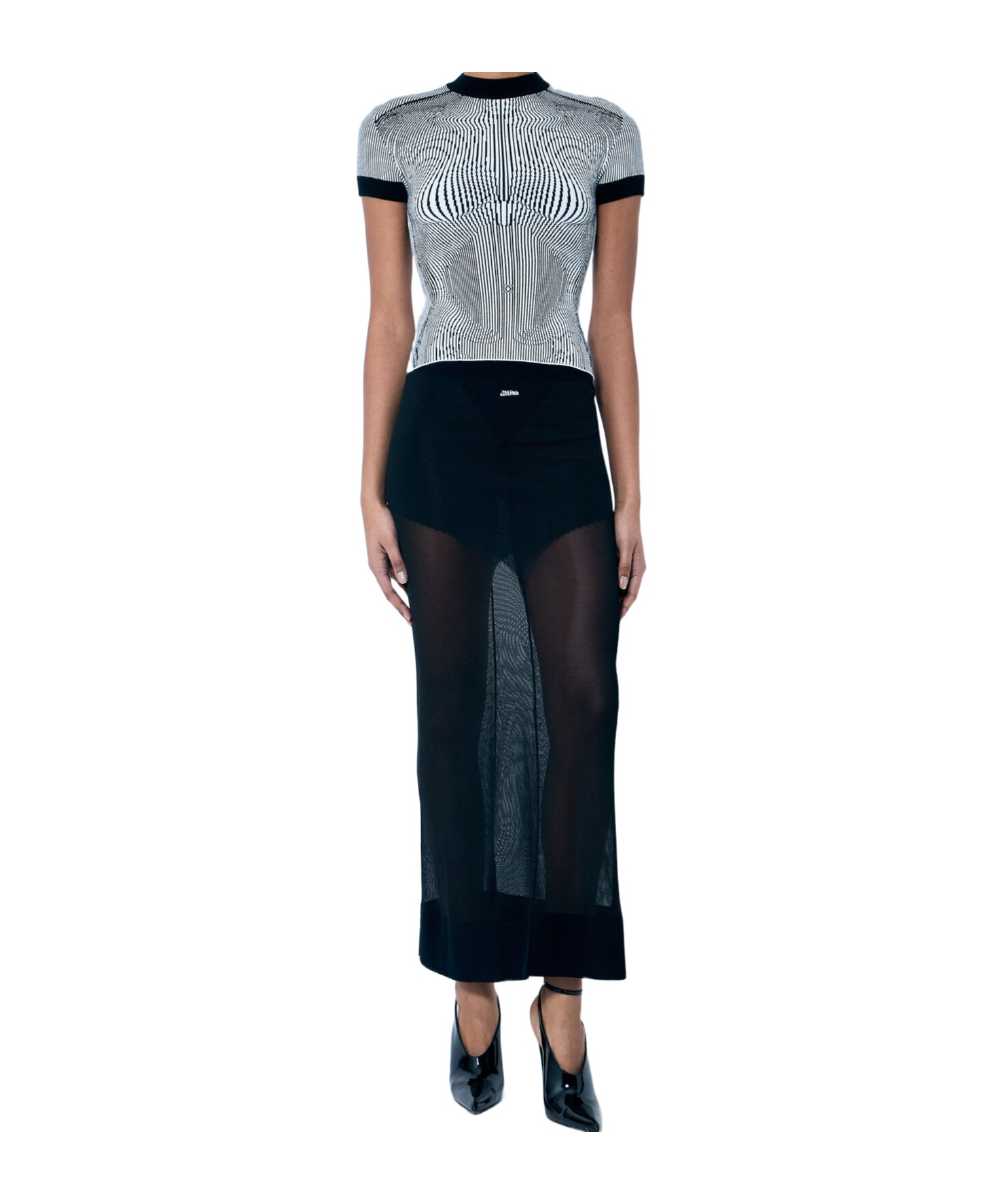 Jean Paul Gaultier Short-sleeved T-shirt In Black
