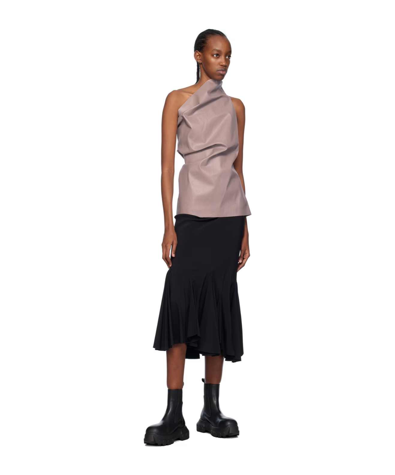 RICK OWENS ATHENA ONE-SHOULDER TANK TOLP 