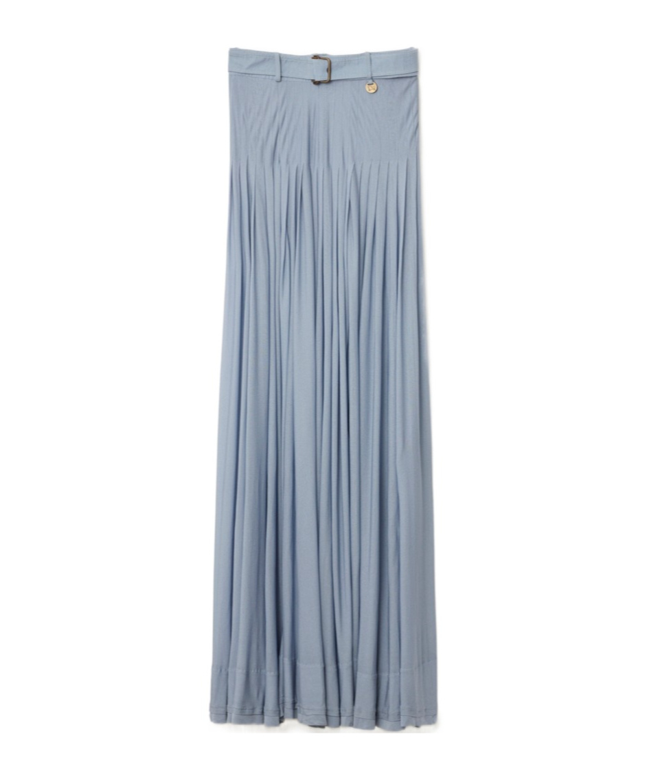 BURBERRY PLEATED MAXI SKIRT 