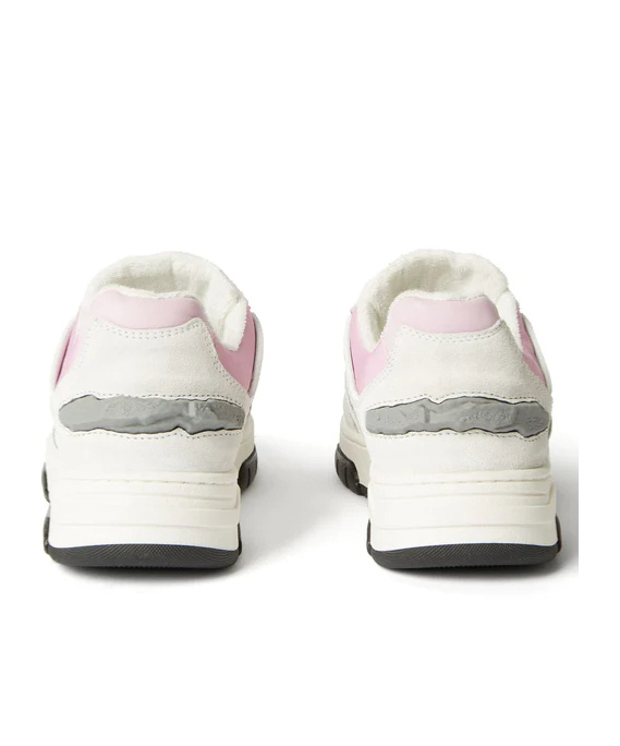 Msgm Logo-print Leather Sneakers In White