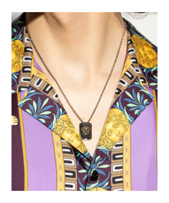 Versace Pendant Necklace In Metallic