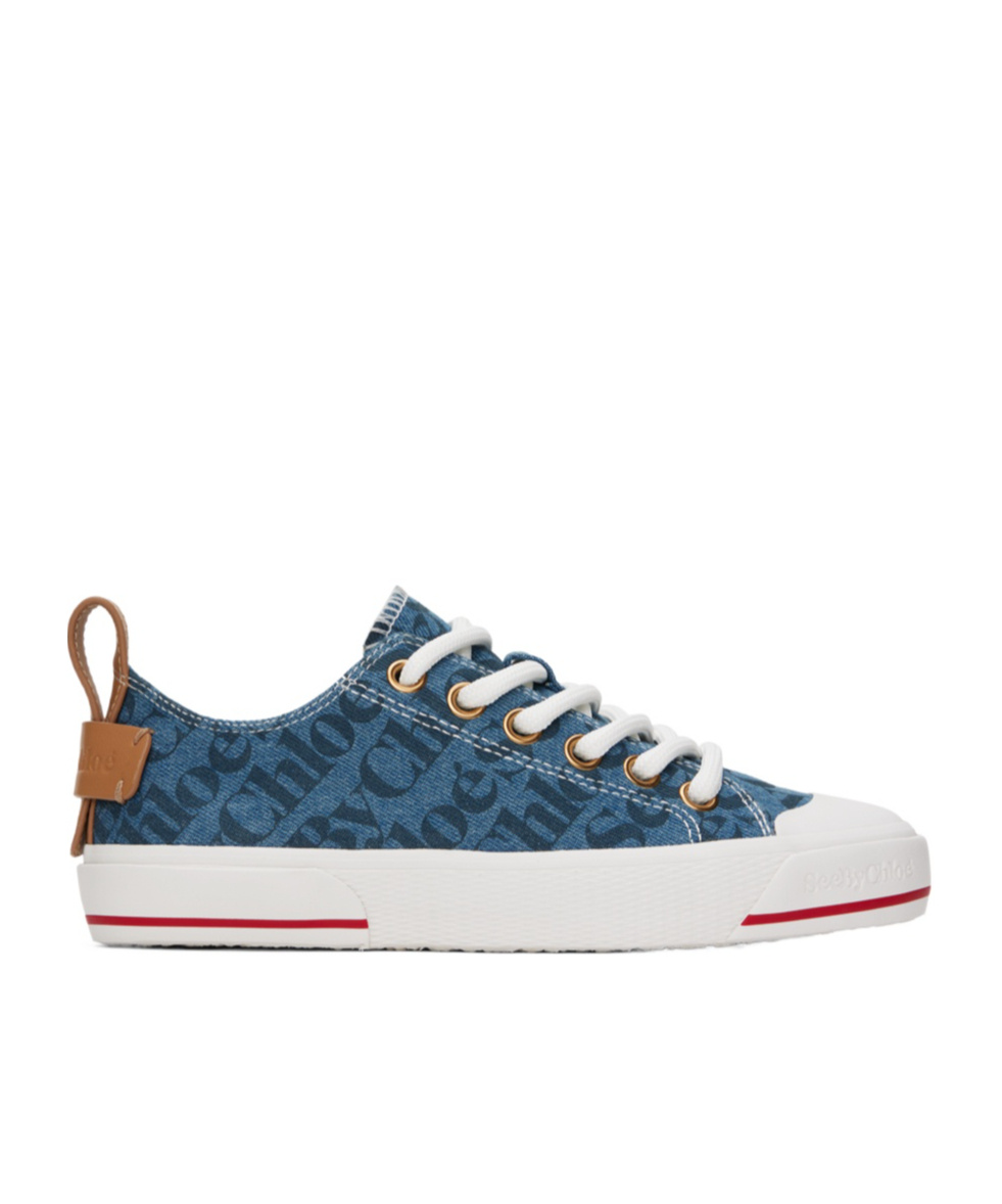 Shop See By Chloé Printed Low-top Casual Shoes In White