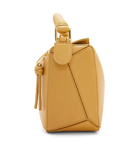 Loewe Small Leather Puzzle Top-handle Bag In Brown