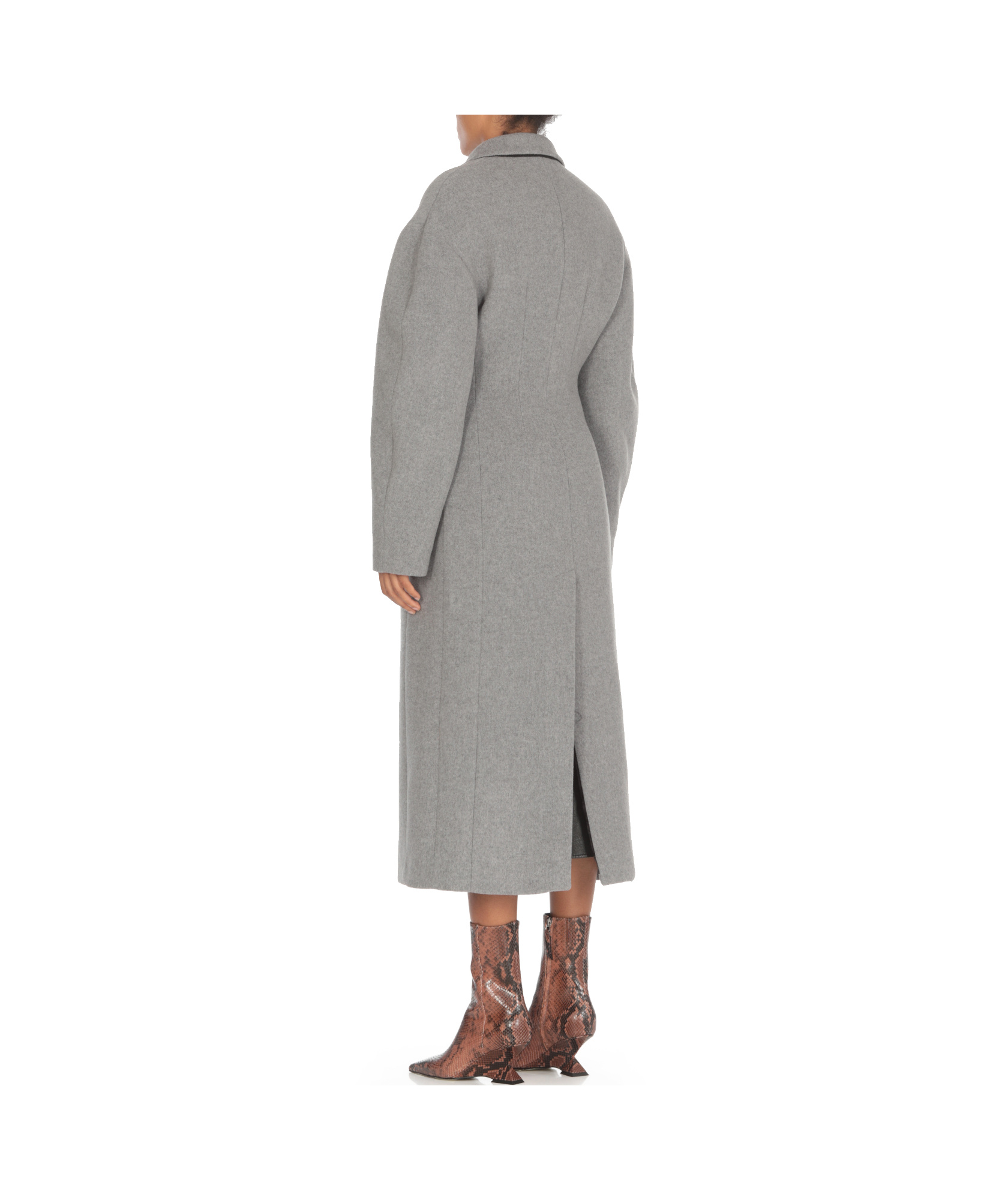 Msgm Wool Coat In Gray
