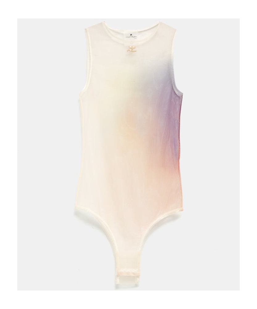 Shop Courrèges Aura Tulle Bodysuit