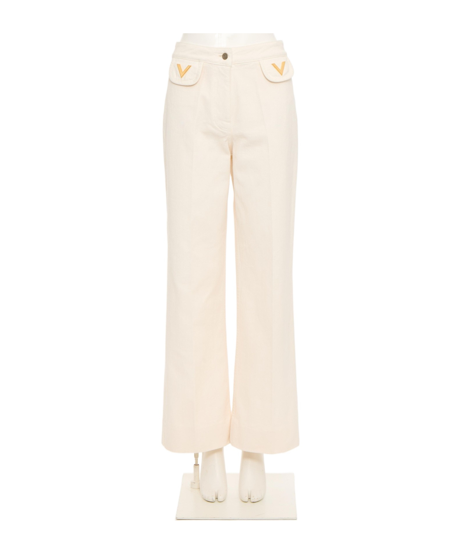 Valentino Vlog Logo Jeans In White