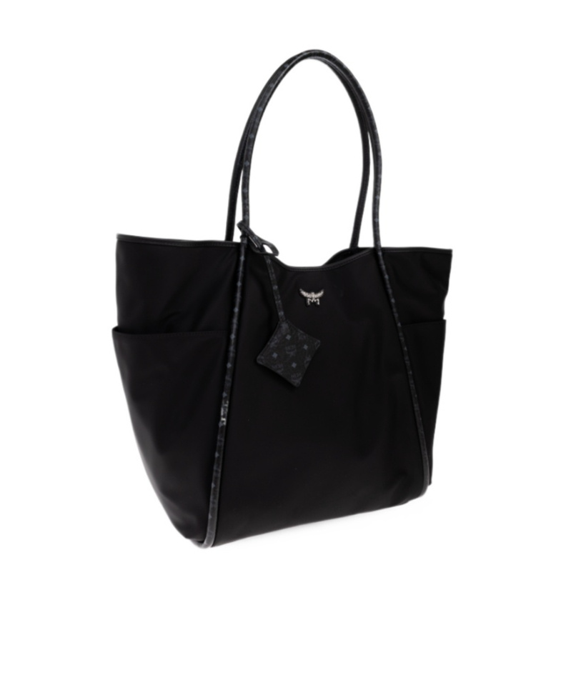 Mcm Double Handle Shopping Bag In Black