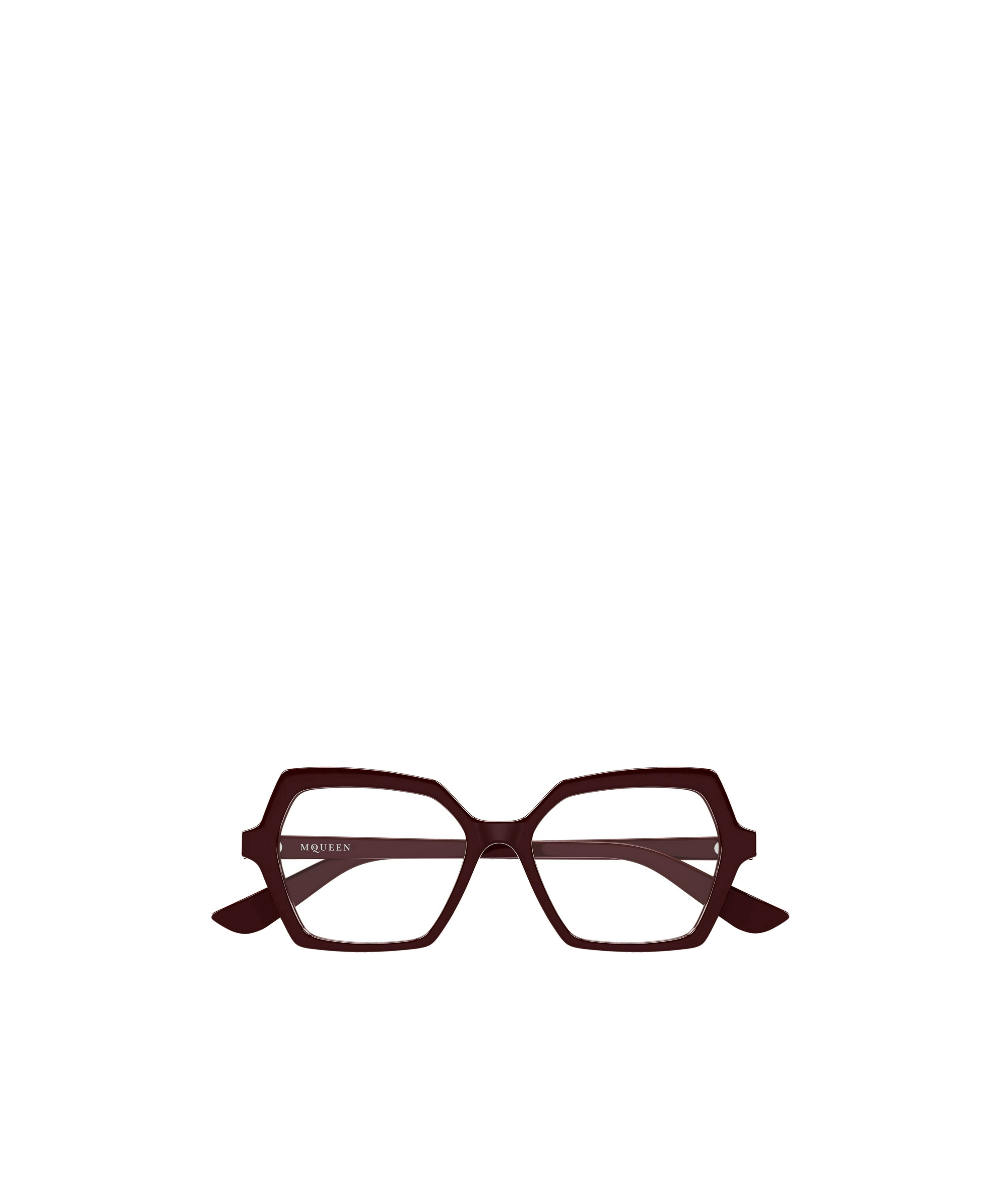 Alexander Mcqueen Geometric Flat Mirror In Burgundy