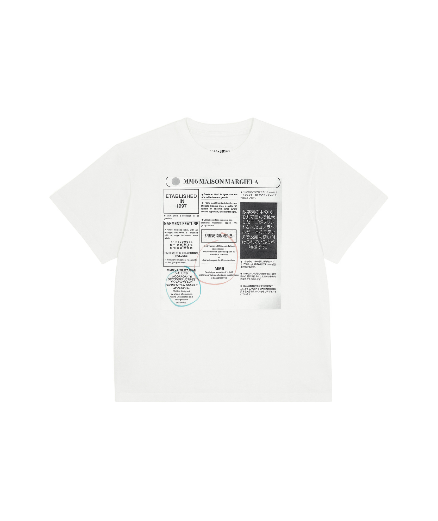 Mm6 Maison Margiela Graphic-print T-shirt In White