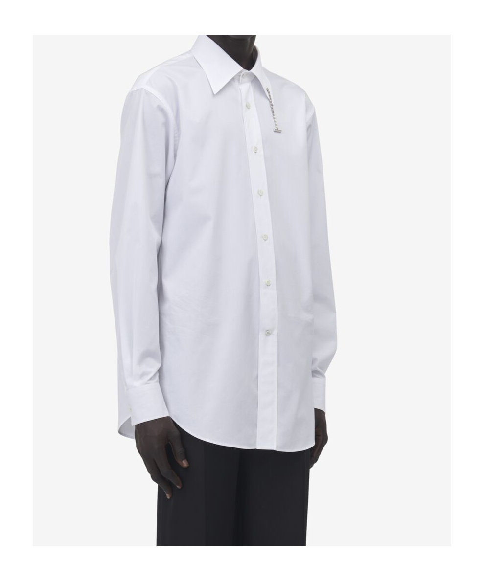 Alexander Mcqueen Long-sleeved Button Fastened Shirt In White