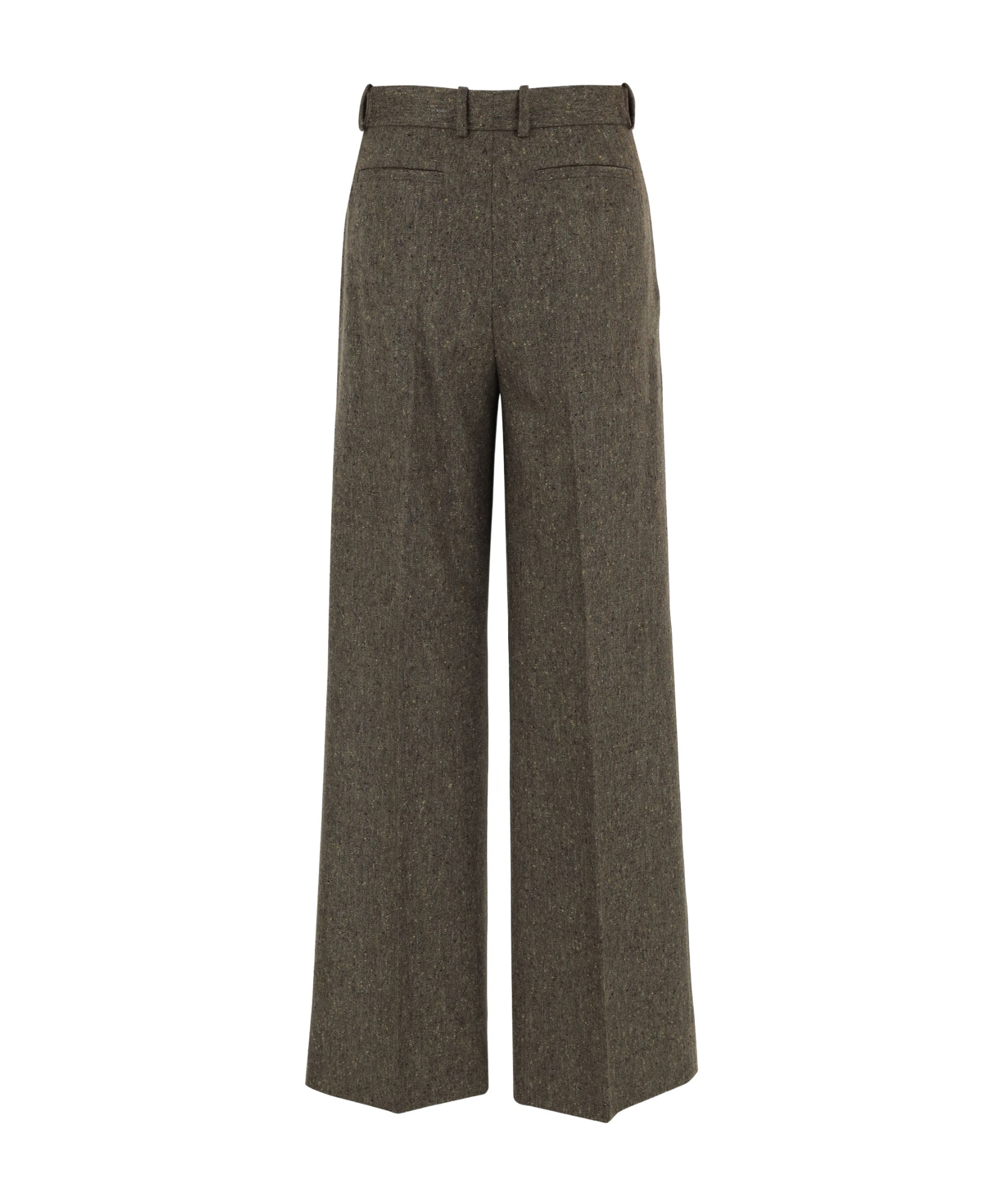 Ql2 Herringbone Straight-leg Pants In Brown