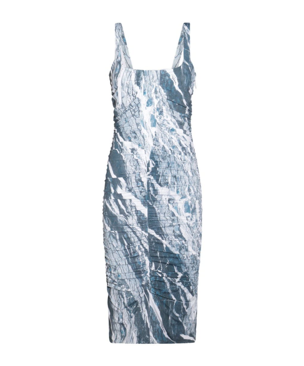 ROBERTO CAVALLI MARBLE-PRINT DRESS