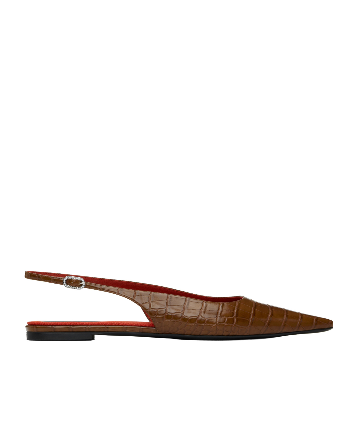 Stella Mccartney Brown Elsa Slingback Ballerina Flats In Brown