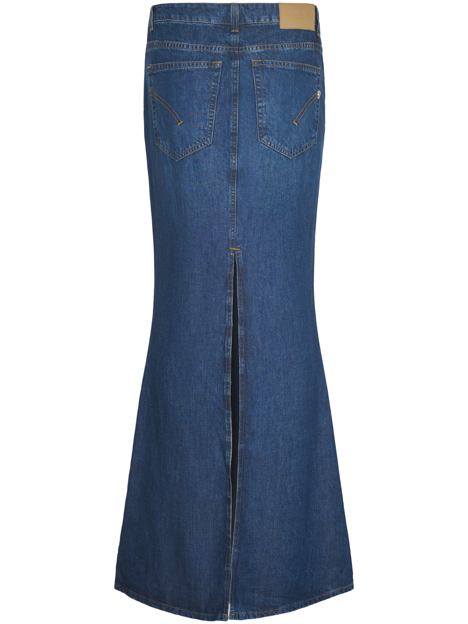 Dondup Flared Denim Skirt In Blue