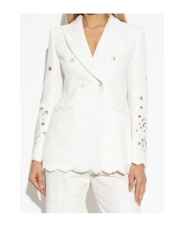 Chloé Long-sleeved Suit Jacket In White