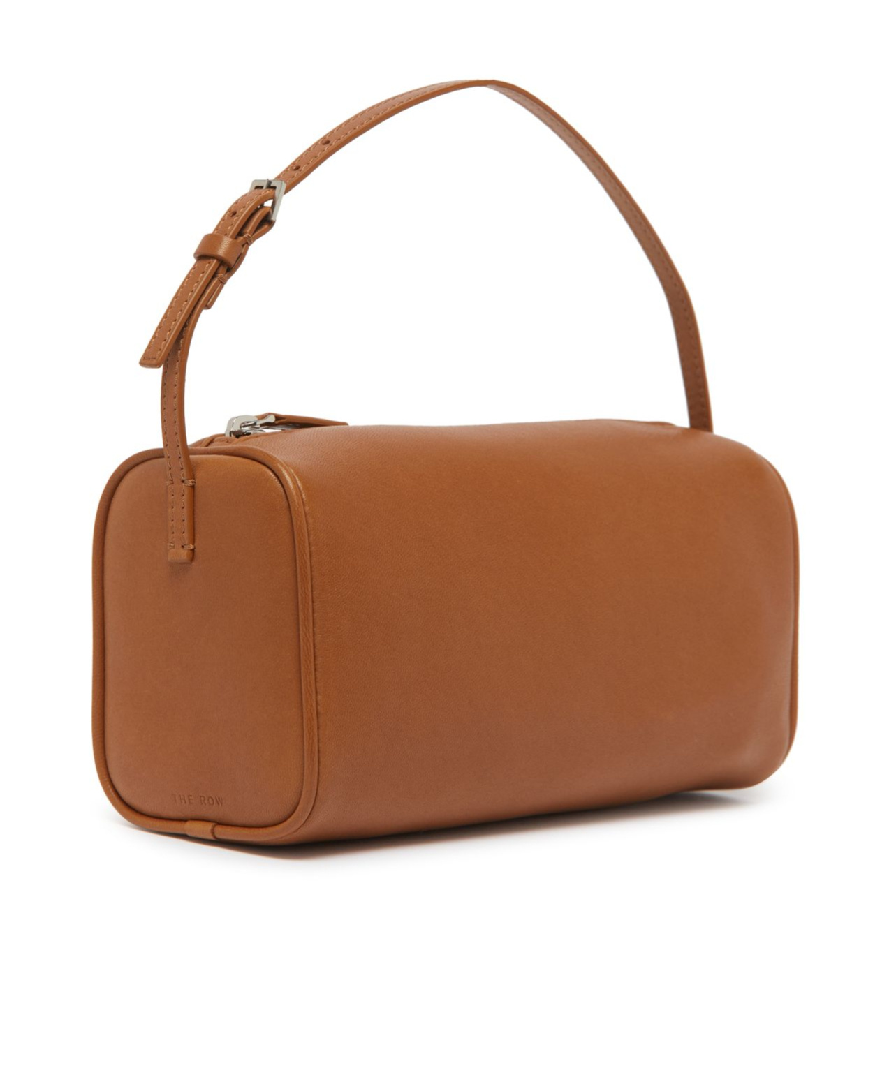 The Row Leather Clutch Bag In Brown