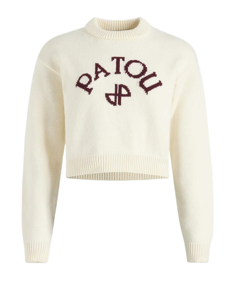 Patou Logo And Jp Monogram Intarsia Wool And Cashmere Jumper Clothing In Neutral