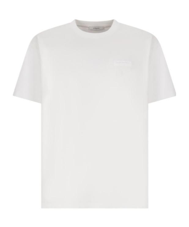 Givenchy Men White Crew Neck T-shirt With Logo On Front And Back In Cotton Man In White
