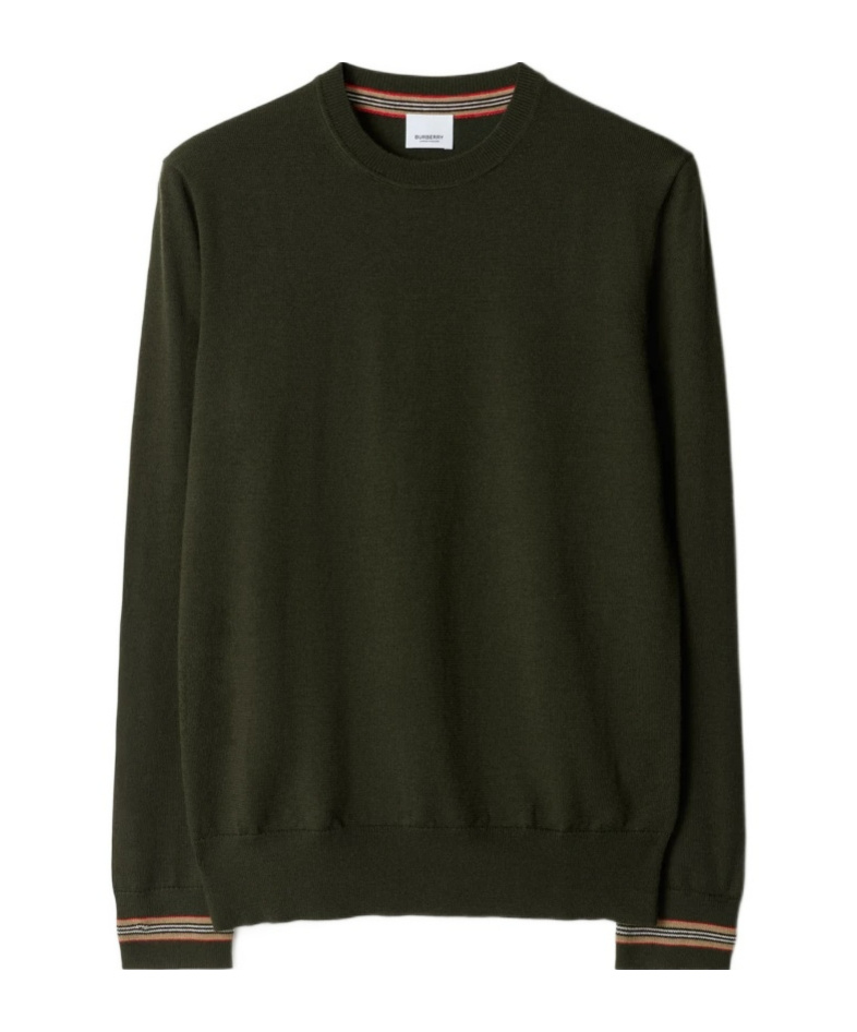 BURBERRY LOGO WOOL SWEATER 