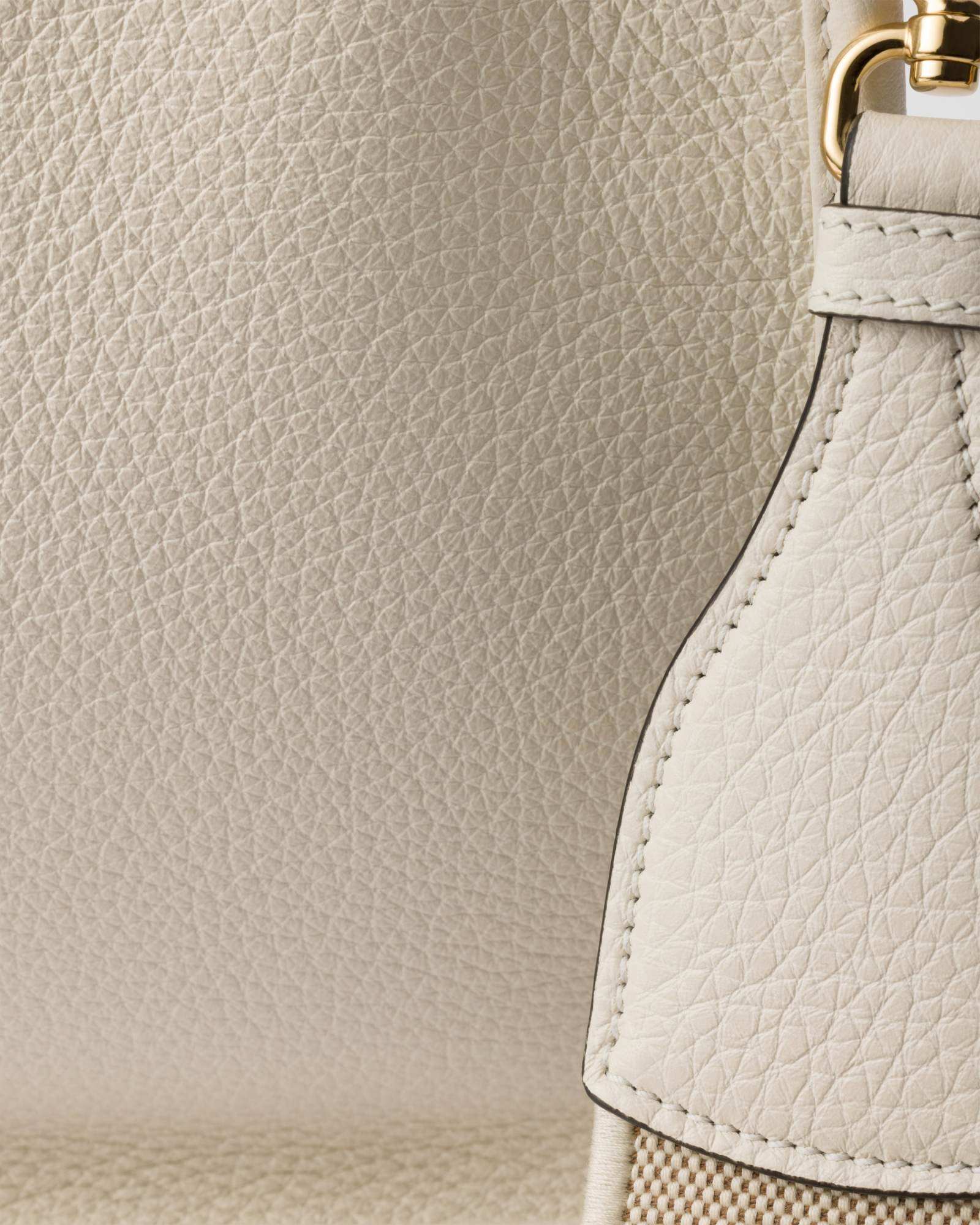 Prada Leather Mini Shoulder Bag In White