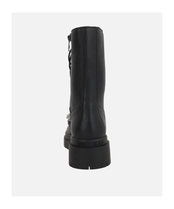 Shop Jimmy Choo Nari Crystal-embellished Ankle Boots In Black