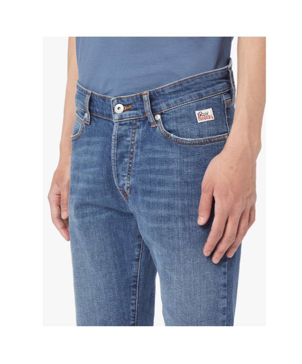 Roy Rogers Belt-loop Denim Shorts In Multicolor