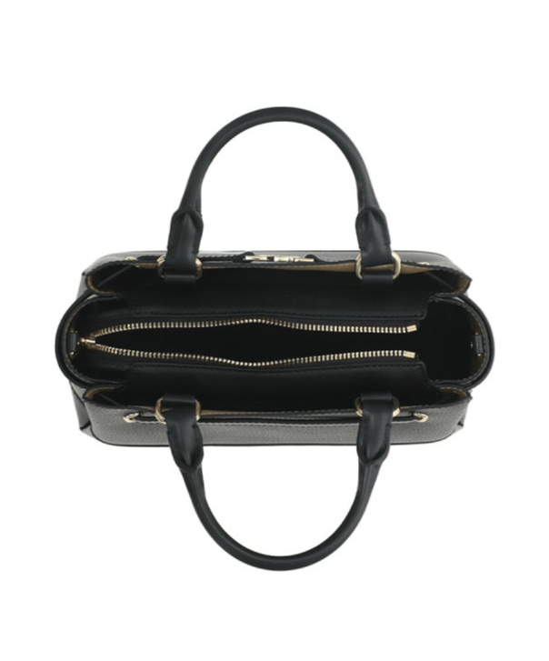 Michael Kors Black Leather Hamilton Legacy Micro Belted Crossbody In Black