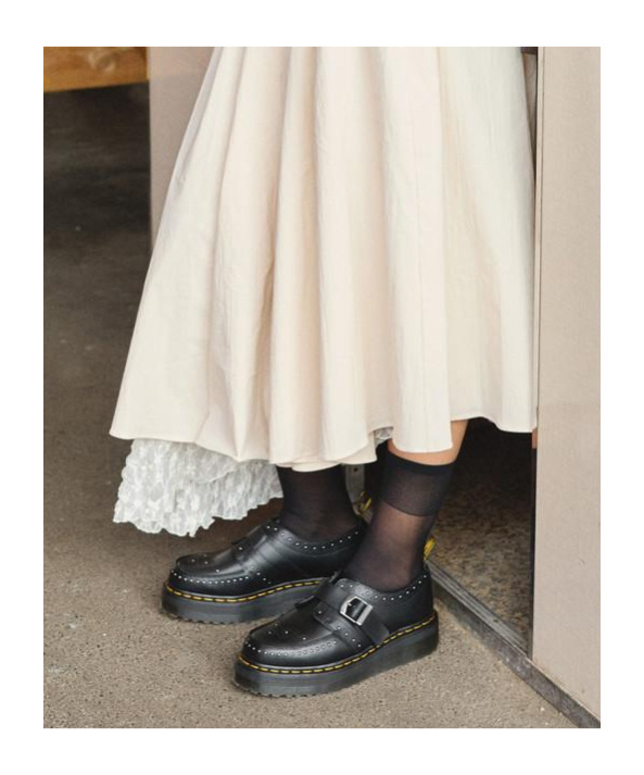 Dr. Martens Rivet Flats In Black