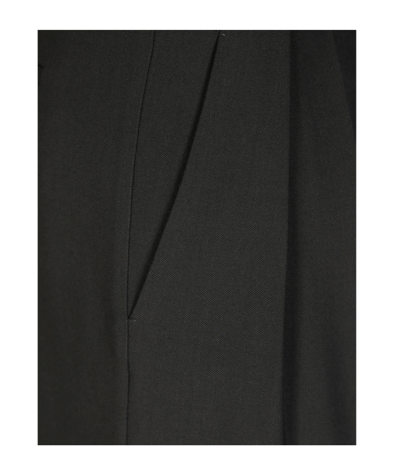 Forte Forte High-waisted Tailored Trousers In Wool And Viscose Blend In Black