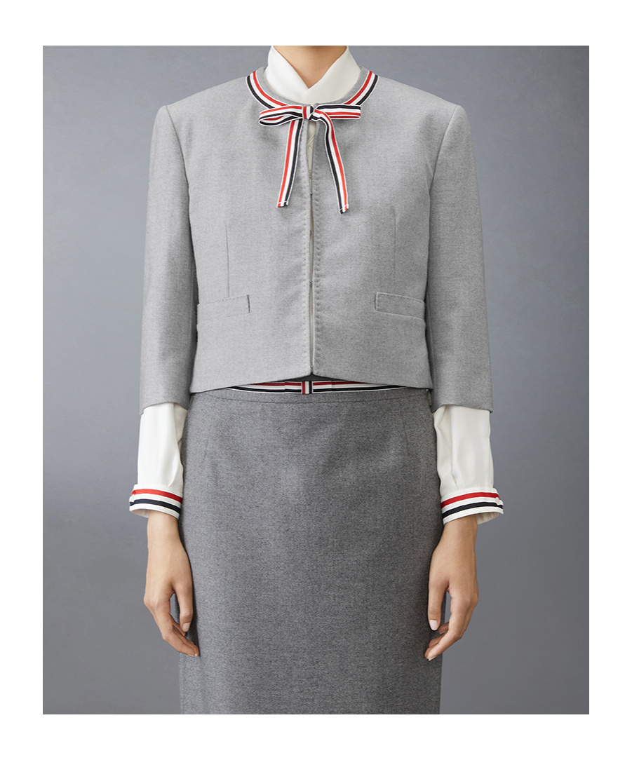 Thom Browne Bow Suit Coat In Gray