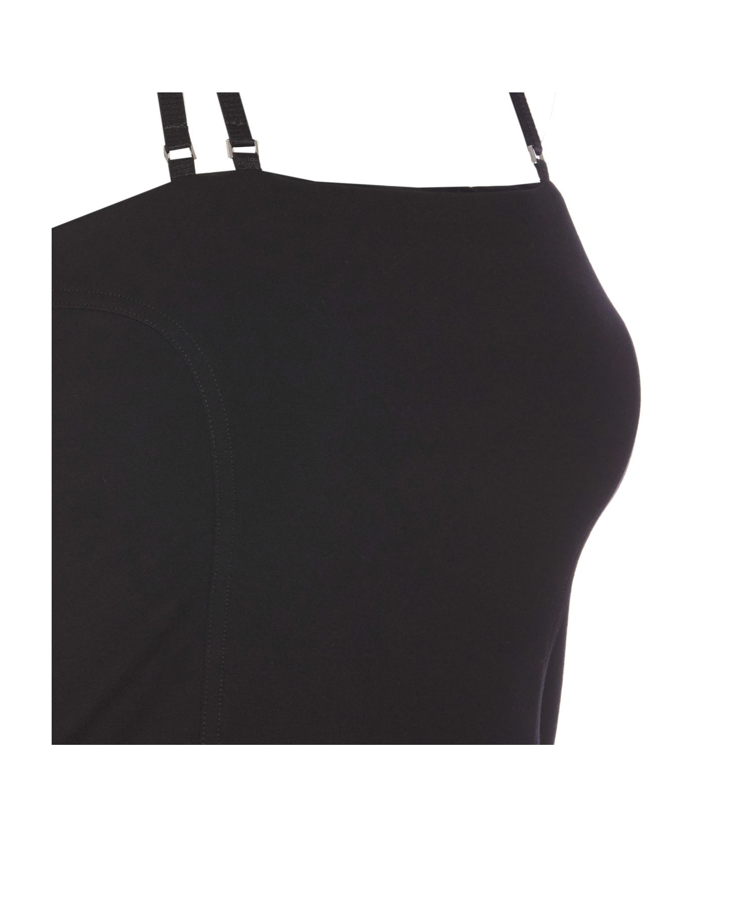 Attico Lace Collar Bustier Top In Black