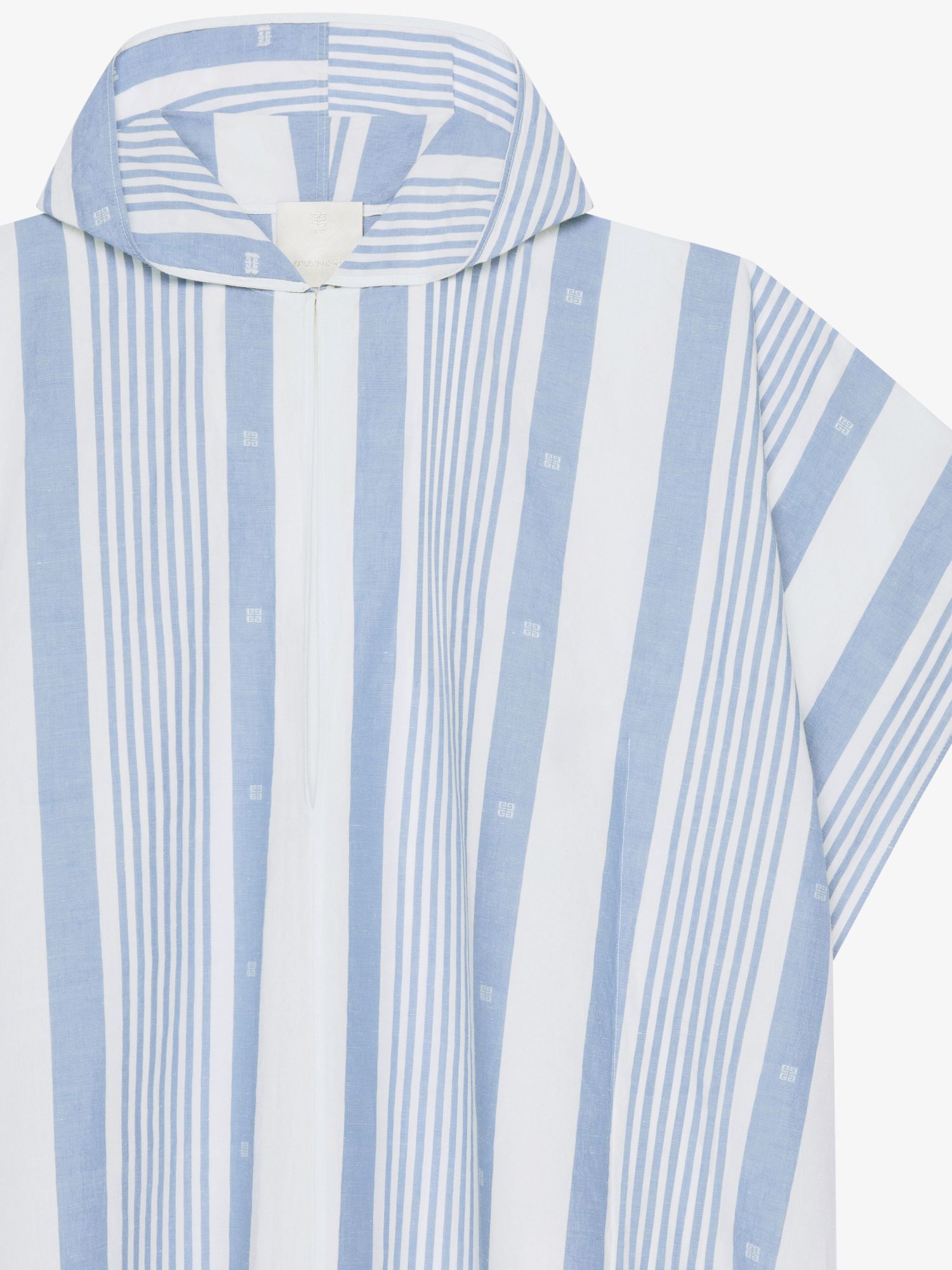 Givenchy Women's Plage Kaftan In Cotton And Linen With 4g Stripes In White