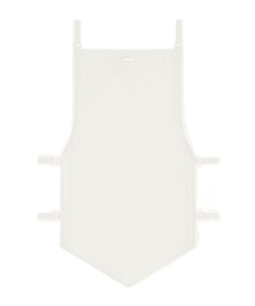 Shop Courrèges Ribbed-knit Crop Top In White