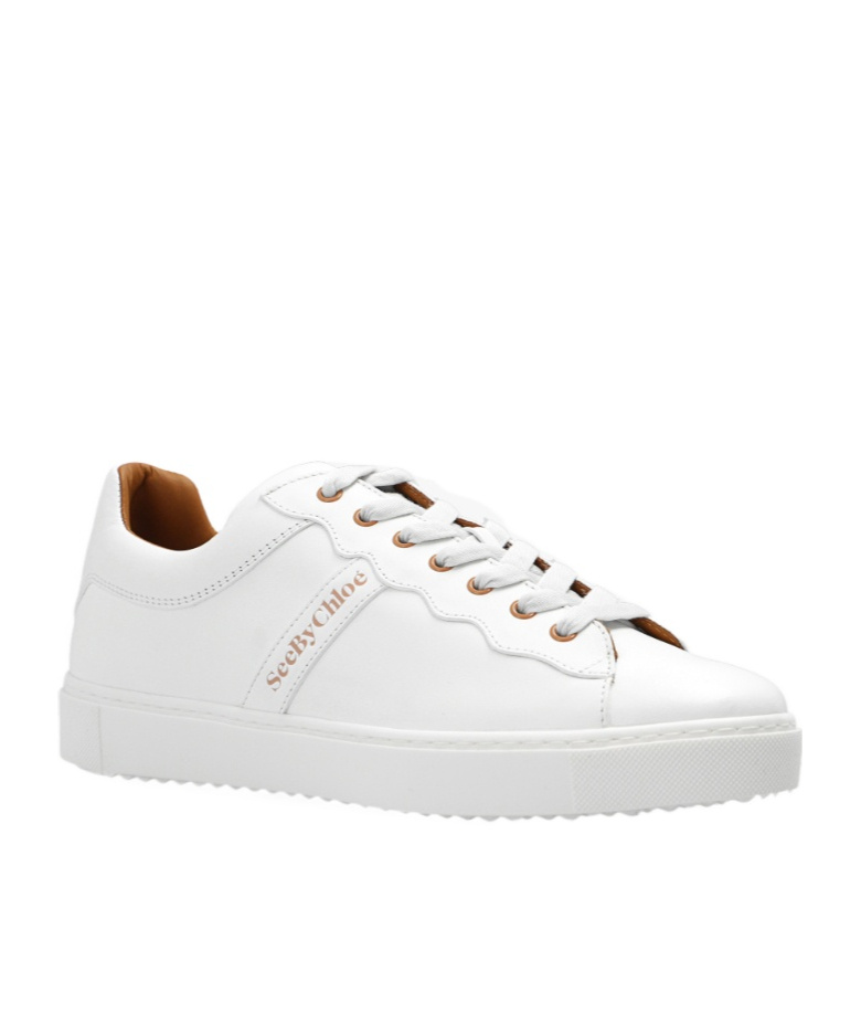 Shop See By Chloé Low-cut Lace-up Sneakers In White