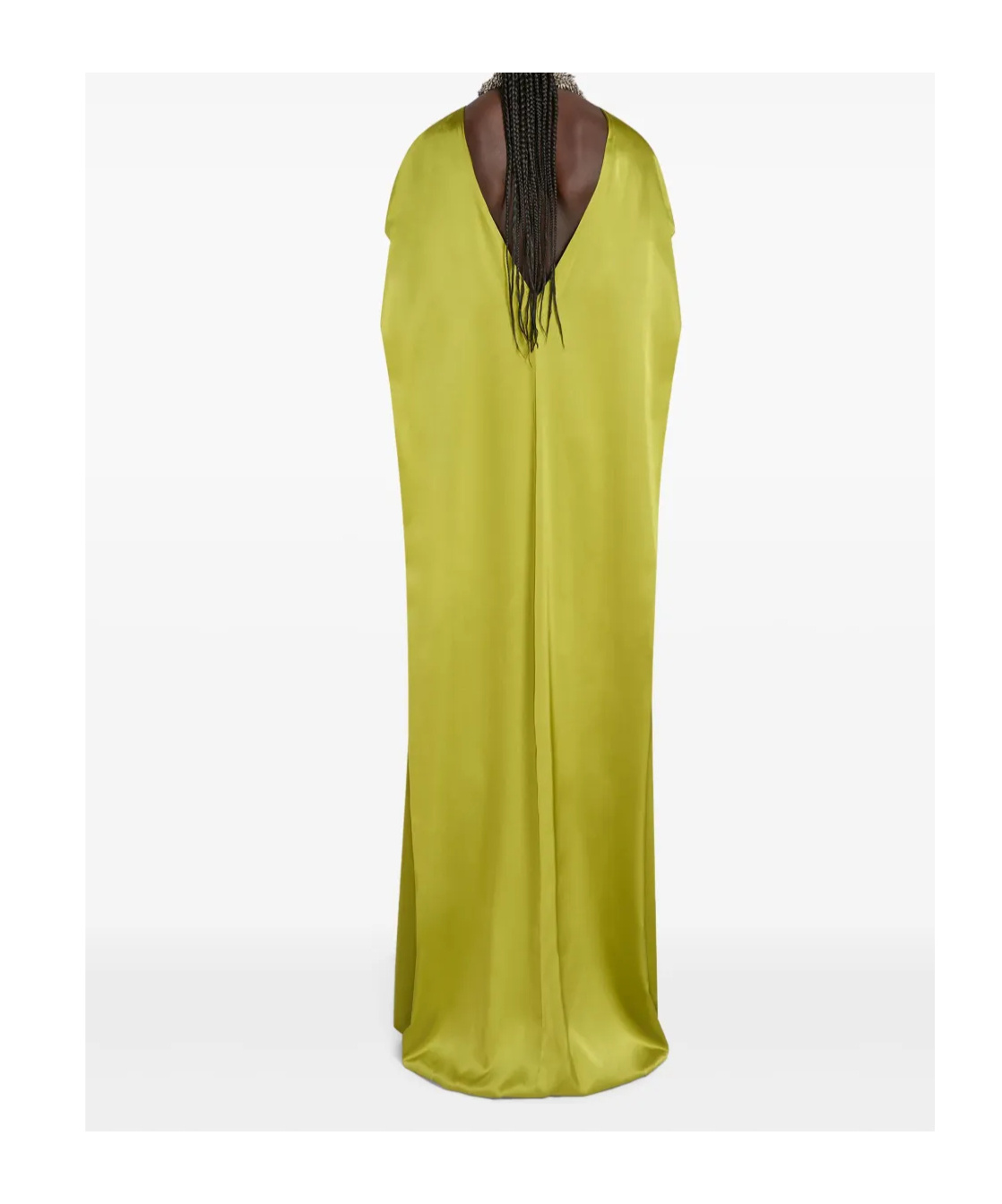 Dries Van Noten Daffie Short-sleeve Drawstring Dress In Green