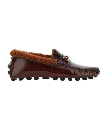Tod's Round-head Flat Shoes In Brown