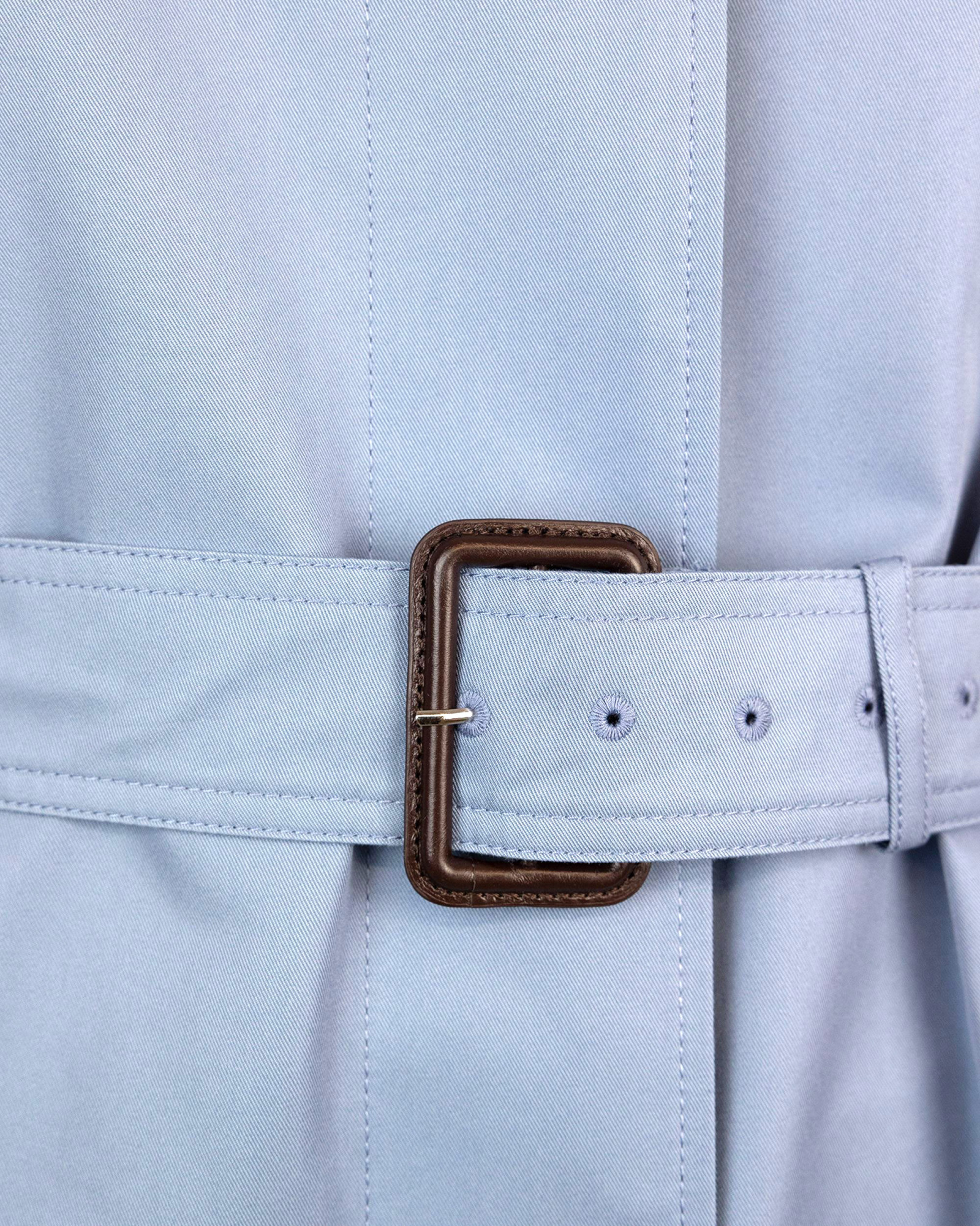 Weekend Max Mara Single-breasted Waterproof Gabardine Windbreaker In Blue