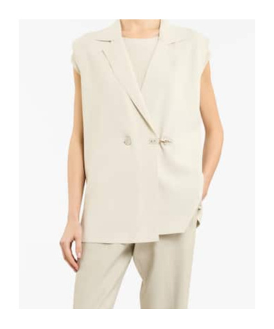 Fay Sleeveless Vest In White